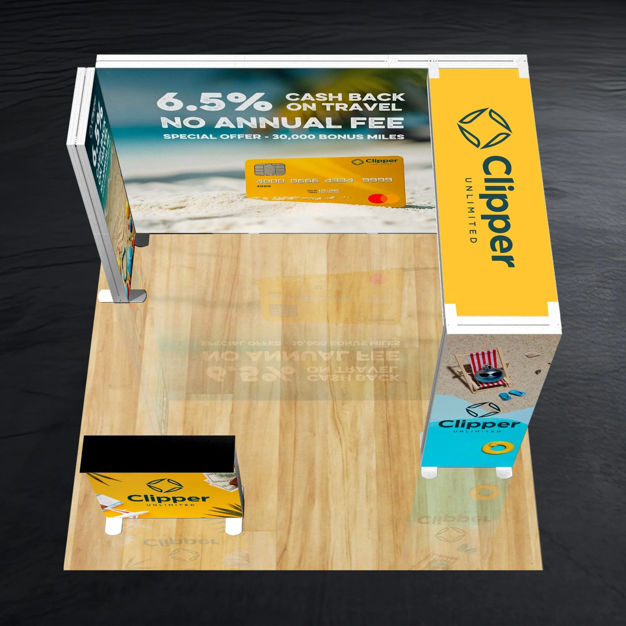 10ft Backlit Premium Arch SEG Trade Show Booth Display w/ Partition