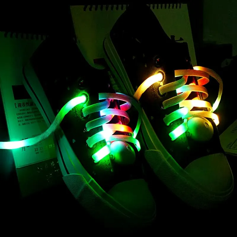 2 Pcs LED Sport Luminous Glow Shoe Laces