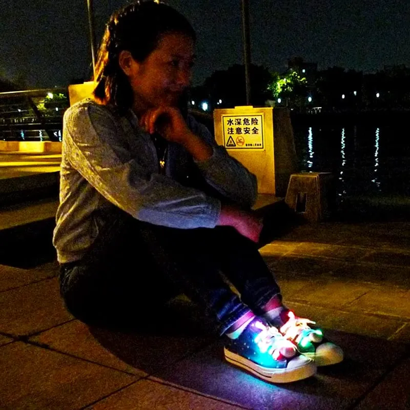 2 Pcs LED Sport Luminous Glow Shoe Laces