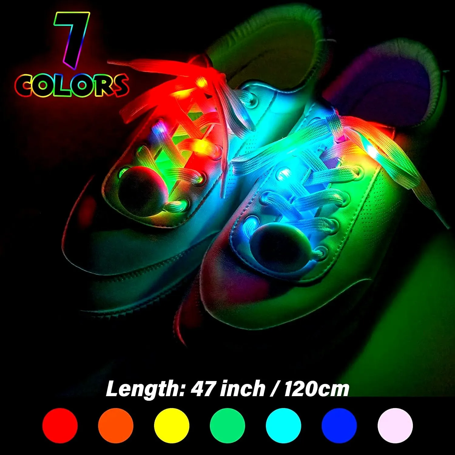 2 Pcs LED Sport Luminous Glow Shoe Laces