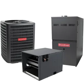 2.5 Ton Goodman 15.2 SEER2 Central Air Conditioner – 60,000 Btu Single-Stage Multi-Speed ECM Gas Furnace 80% AFUE 1200 cfm Horizontal System