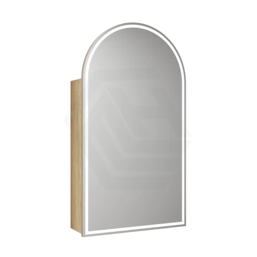 500x900mm Canterbury LED Mirror Arch Shaving Cabinet Carita Finish Frameless Touchless Sensor Frontlit