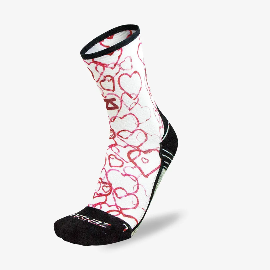 Abstract Hearts Socks (Mini Crew)