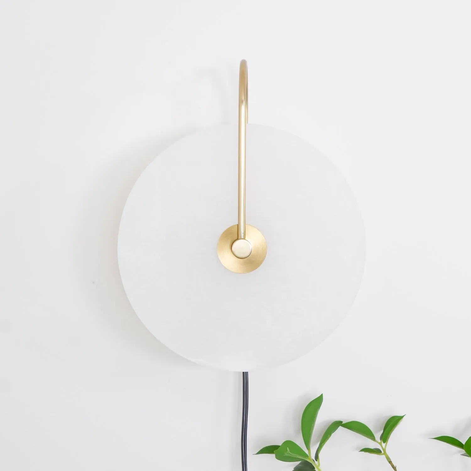 Alabaster LED Plug-In Wall Lamp