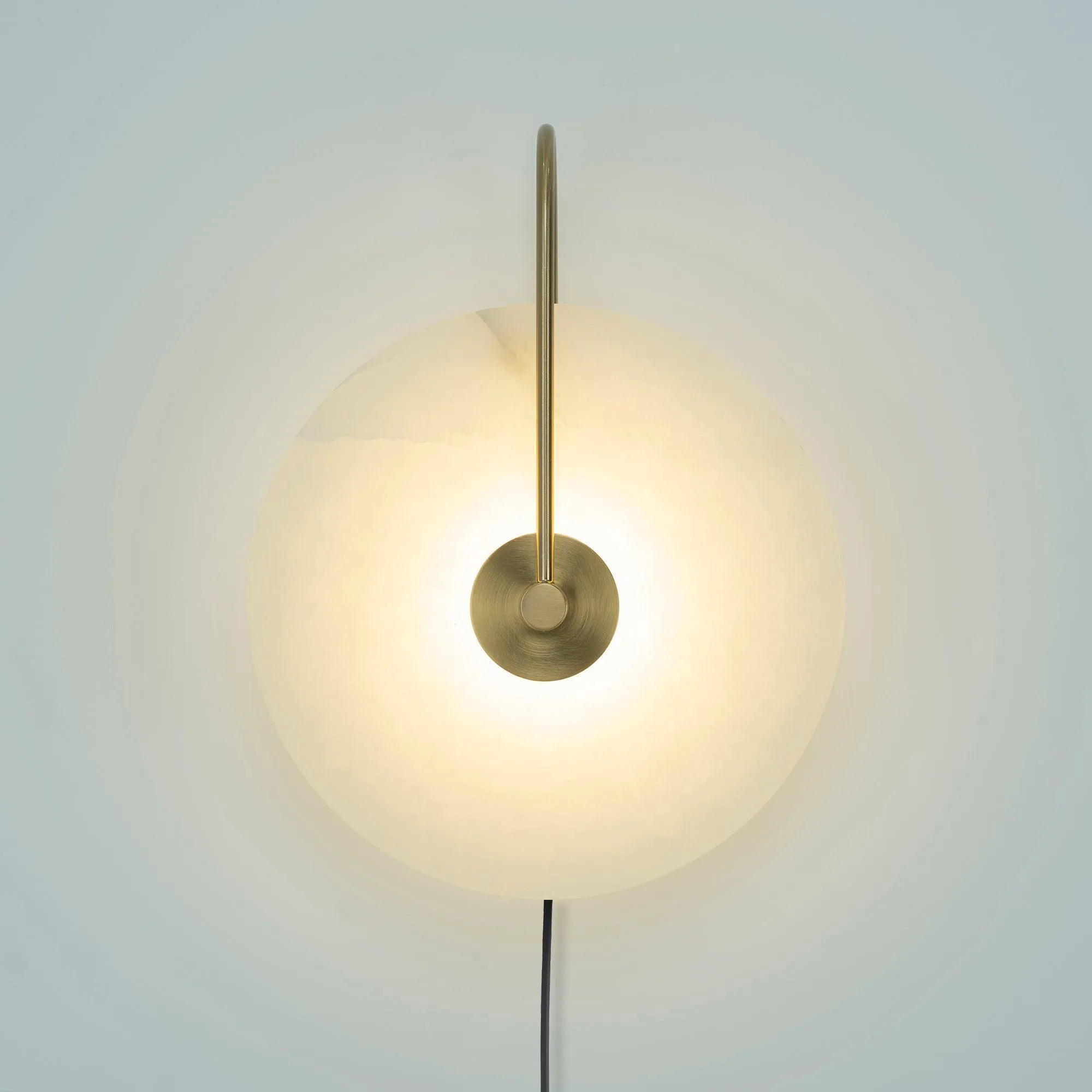 Alabaster LED Plug-In Wall Lamp