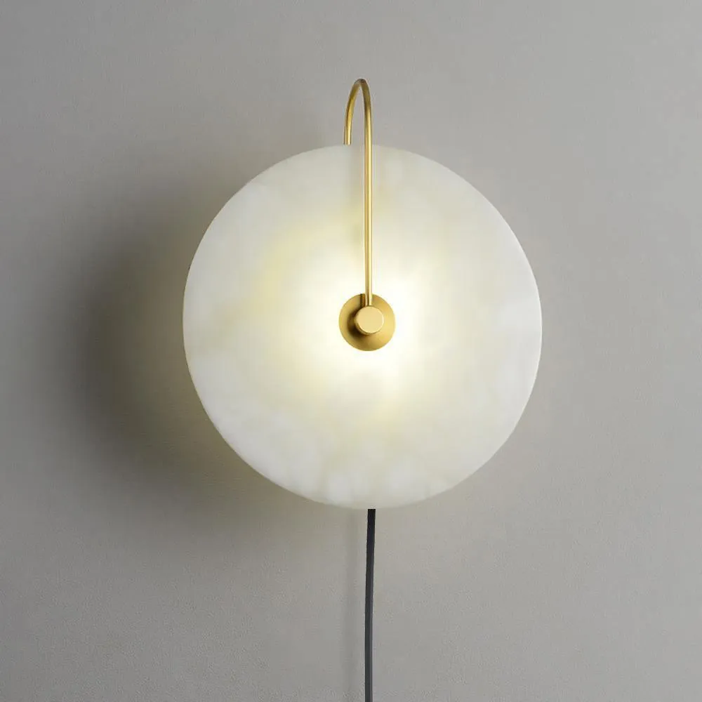 Alabaster LED Plug-In Wall Lamp