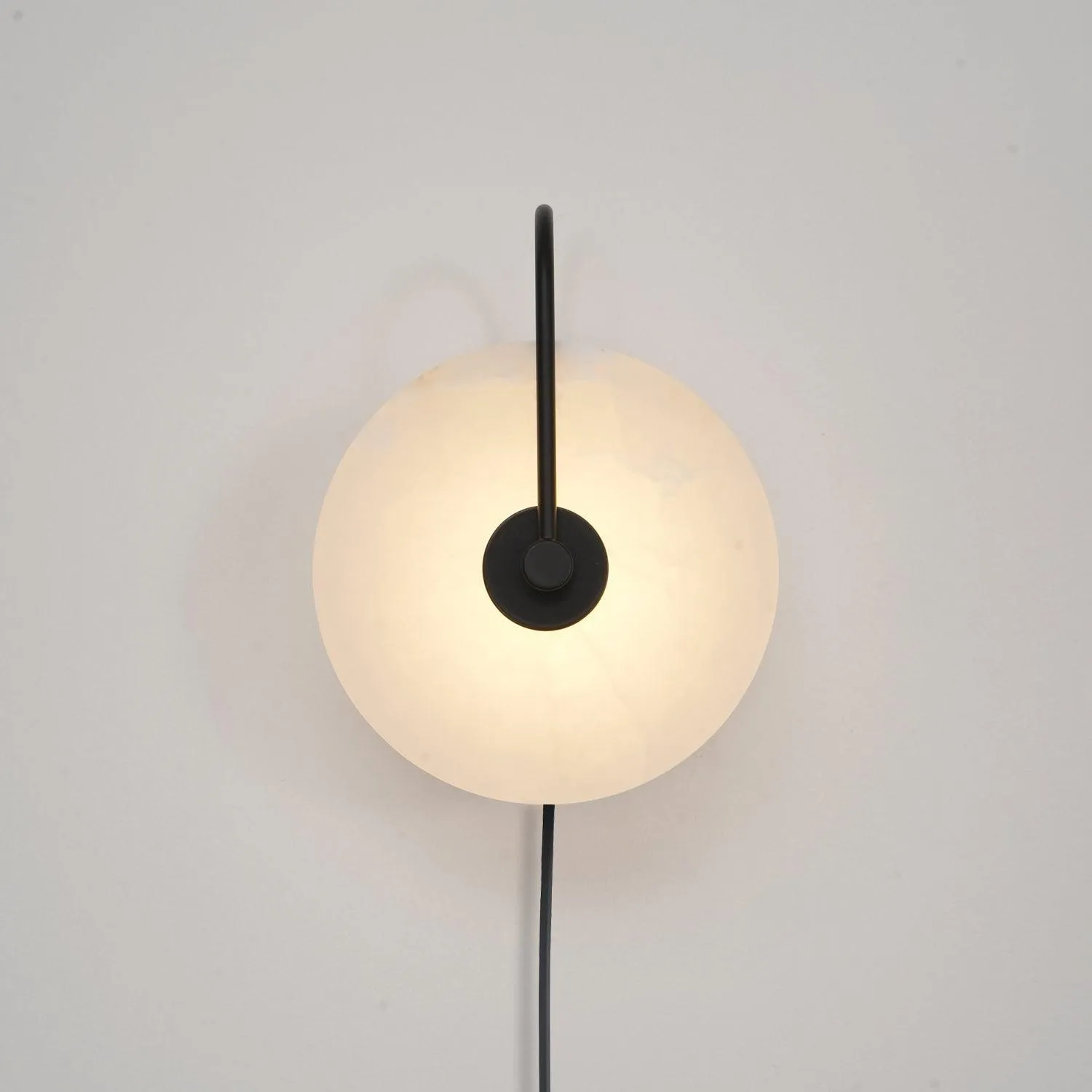 Alabaster LED Plug-In Wall Lamp