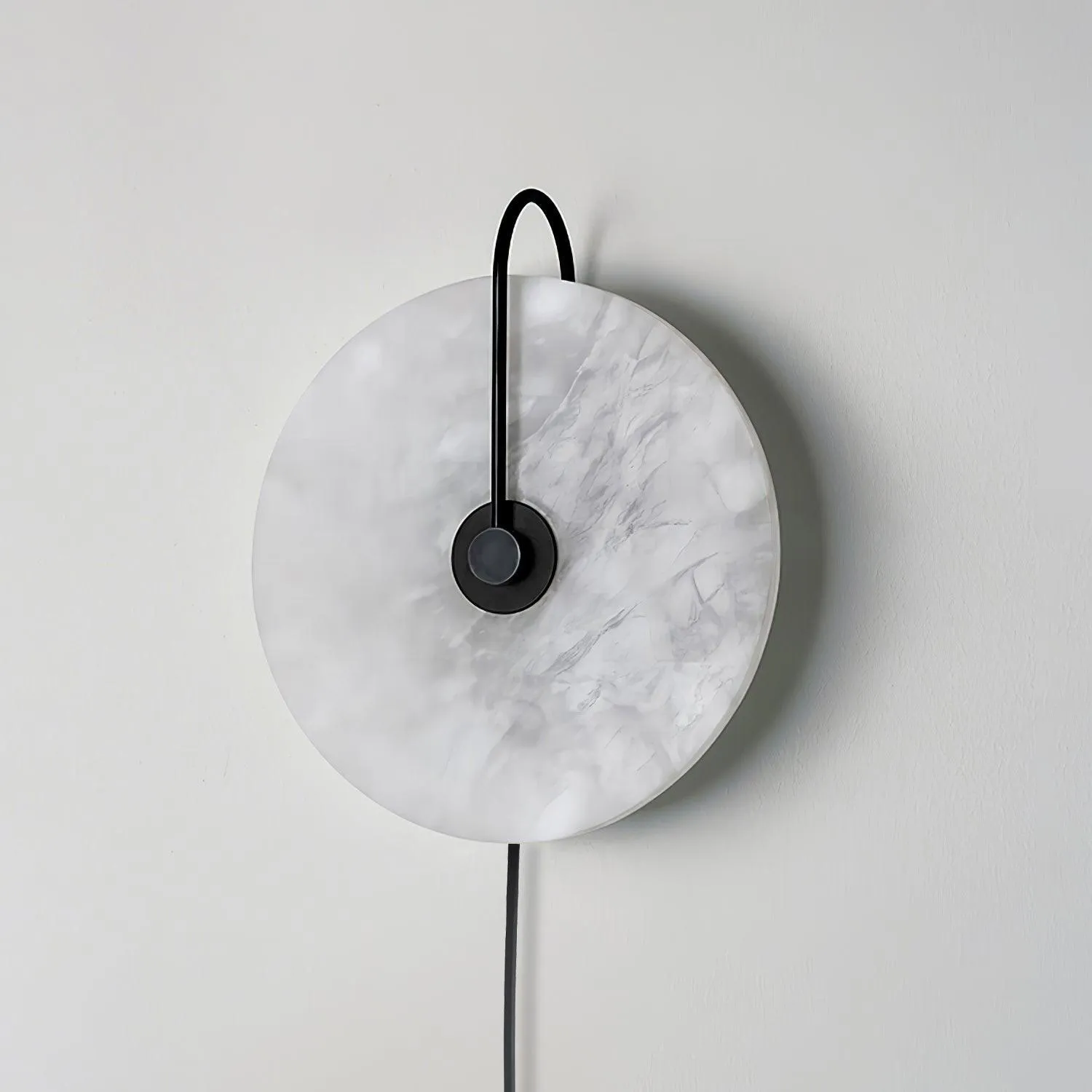 Alabaster LED Plug-In Wall Lamp