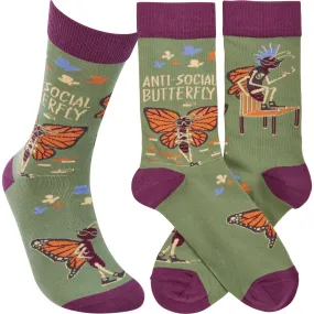 Anti-Social Butterfly Women's Socks