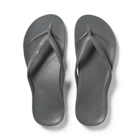 Archies Arch Support Jandal Charcoal Grey