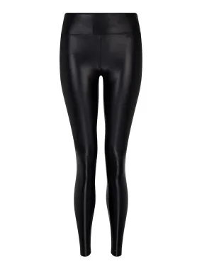 Black High Rise Lustrous Legging