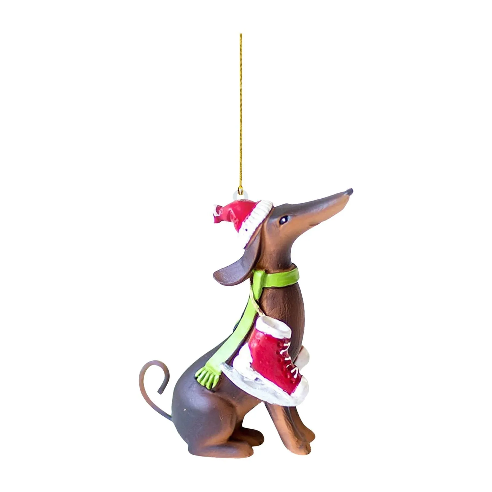 classic Christmas Decoration Gifts Dachshunds Dog Christmas Tree Ornament Christmas Tree Pendants Hanging Pendants Plush Craft For Christmas Holiday Party Home Decor B