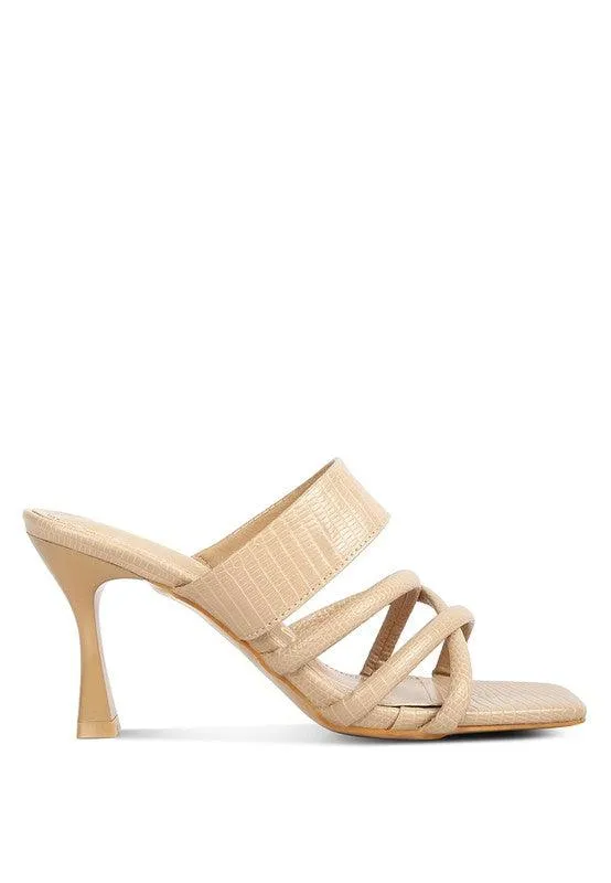 Criss Cross Strap Heel Sandals