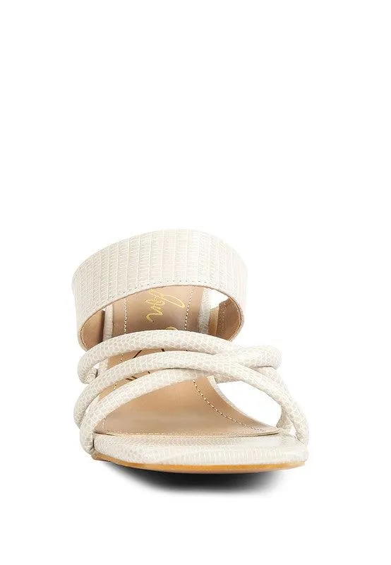 Criss Cross Strap Heel Sandals