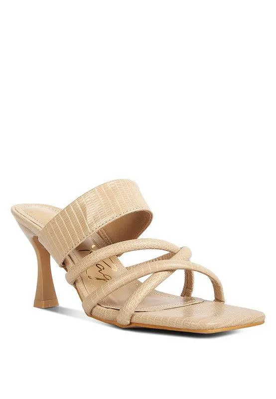 Criss Cross Strap Heel Sandals