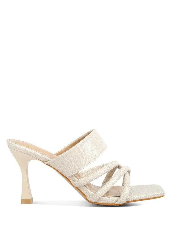 Criss Cross Strap Heel Sandals