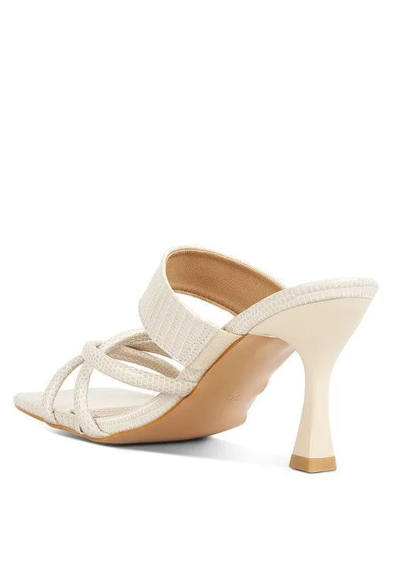 Criss Cross Strap Heel Sandals