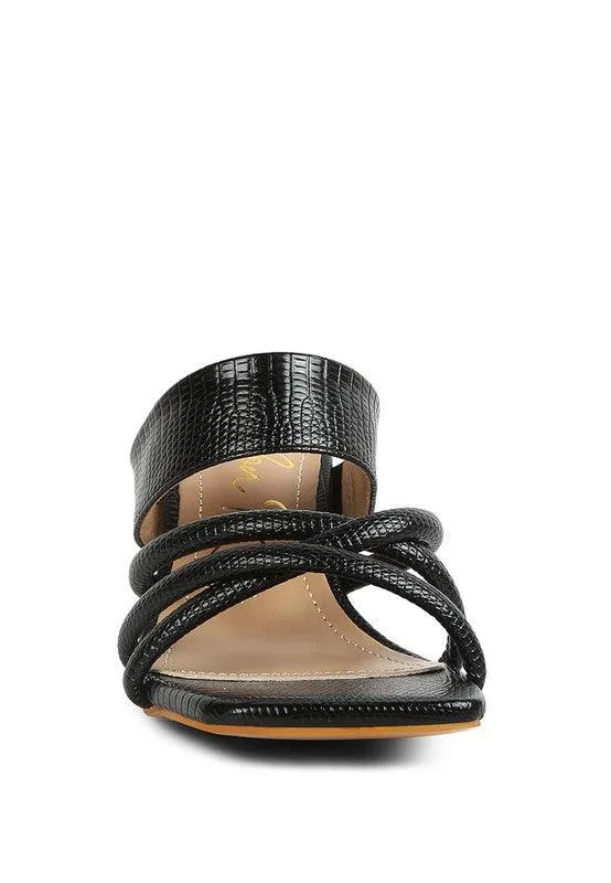 Criss Cross Strap Heel Sandals