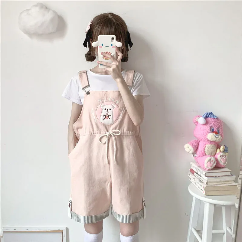 Cute bear overalls PL51486