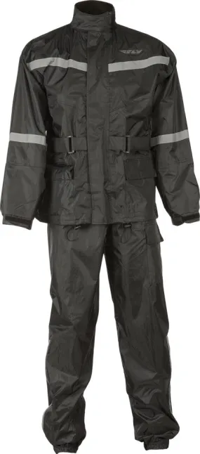 FLY RACING 2-PIECE RAIN SUIT BLACK 2X #6016 478-8010~6