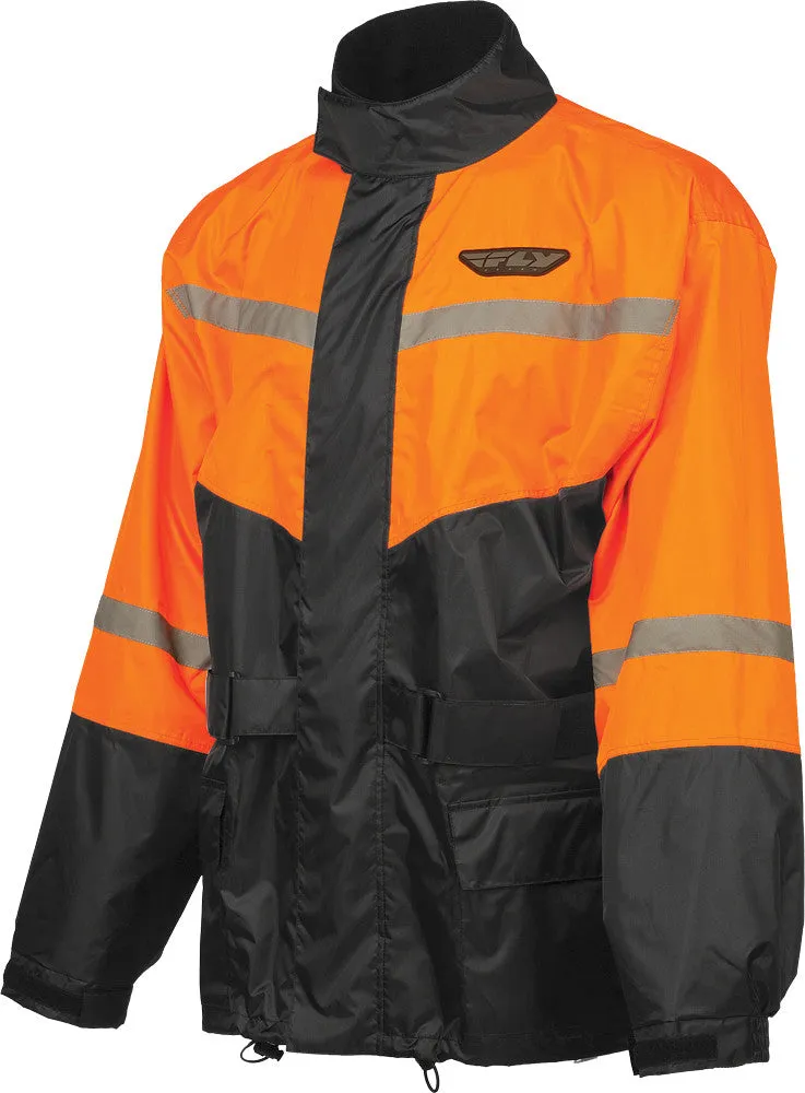 FLY RACING 2-PIECE RAIN SUIT BLACK/ORANGE LG #6016 478-8016~4