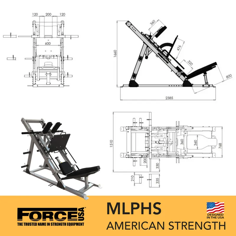 Force USA Monster Ultimate Leg Press Hack Squat Combo