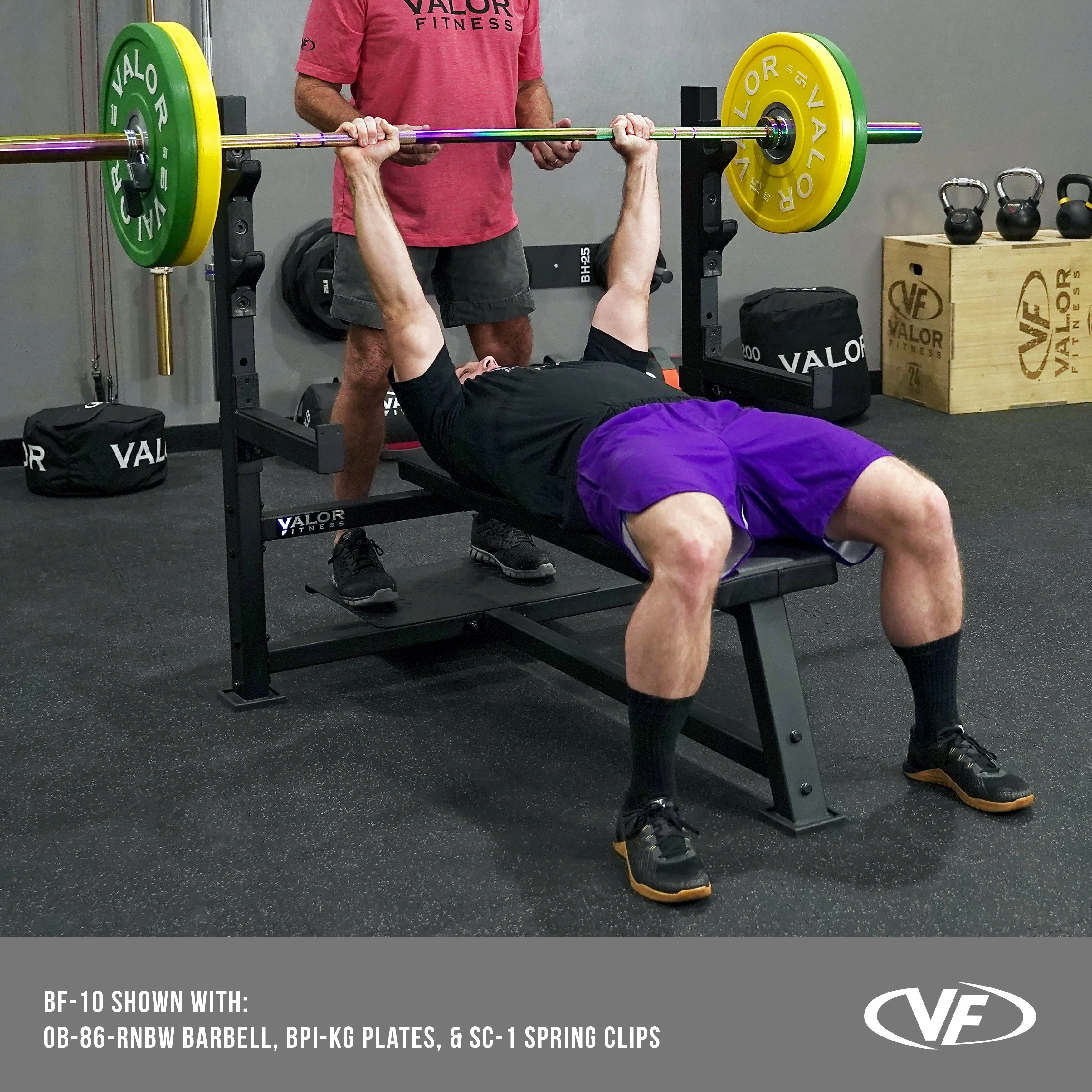 Heavy Duty Bench Press w/ Safety Catch - Spotter Stand