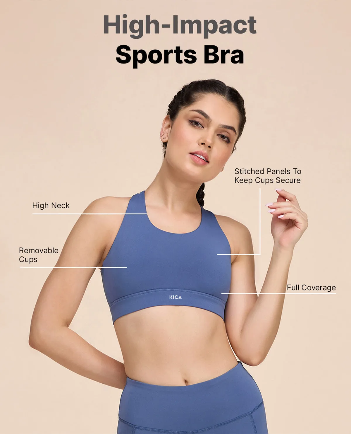 High Impact & Full Coverage Crostini Sports Bra