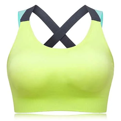 Hit Color X Shape Back Sports Bra