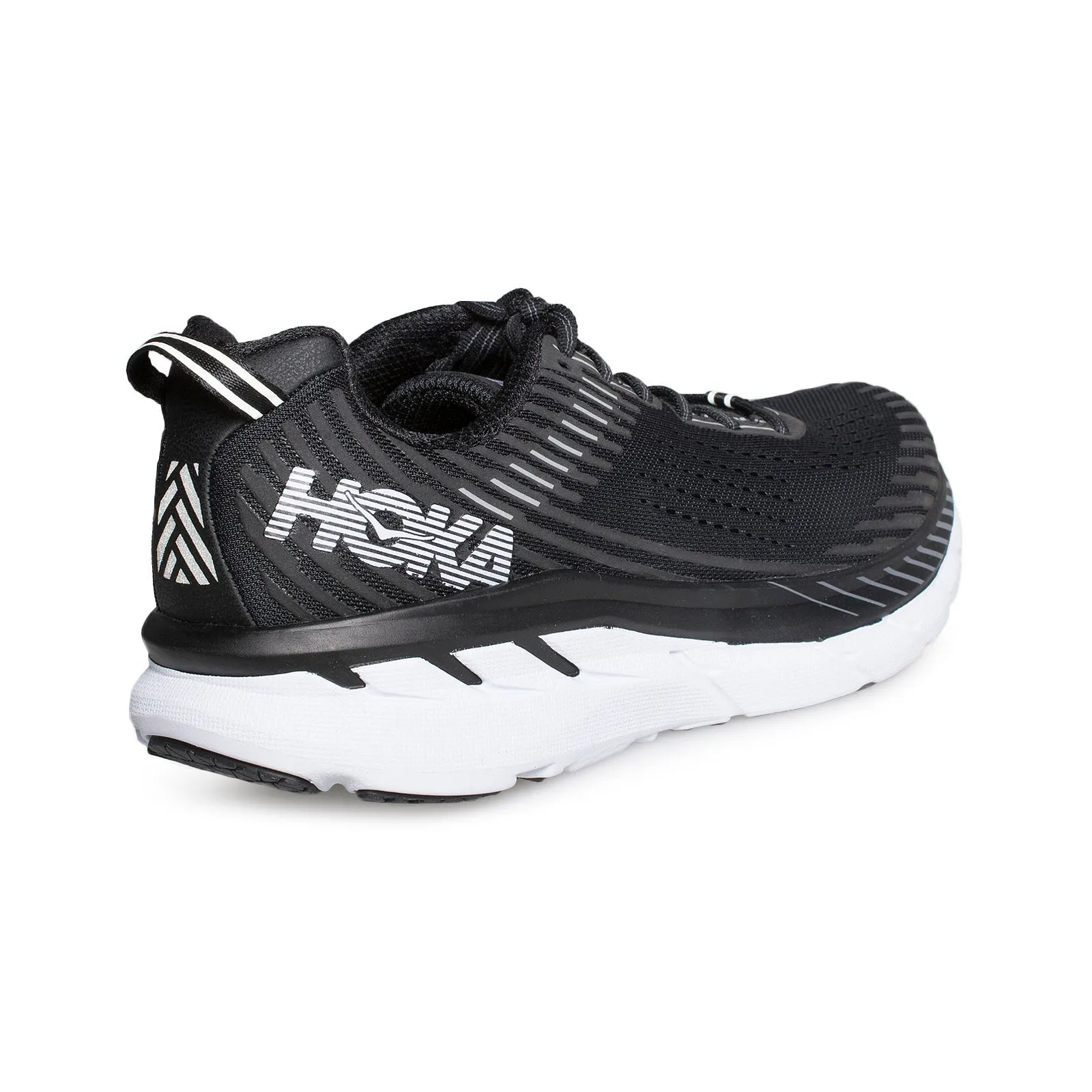 HOKA Clifton 5 Black / White Shoes - Men's