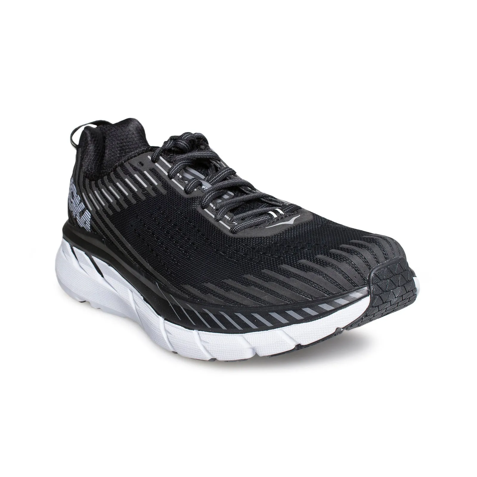 HOKA Clifton 5 Black / White Shoes - Men's