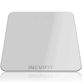 INEVIFIT Bathroom Scale, Highly Accurate Digital Bathroom Body Scale, Measures Weight up to 400 Lbs. Includes Batteries