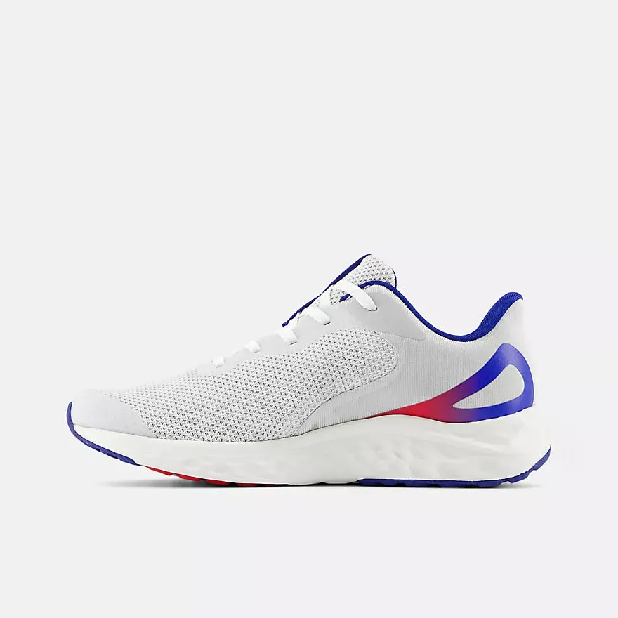 NEW BALANCE JUNIOR ARISHI V4 SILVER/BLUE SHOES