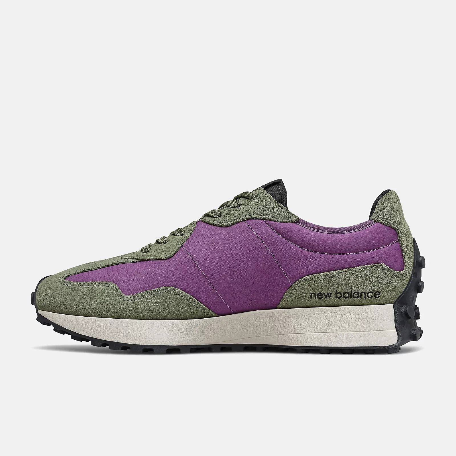 New Balance Men's 327 Shoes - Sour Grape / Bleached Lime Glo