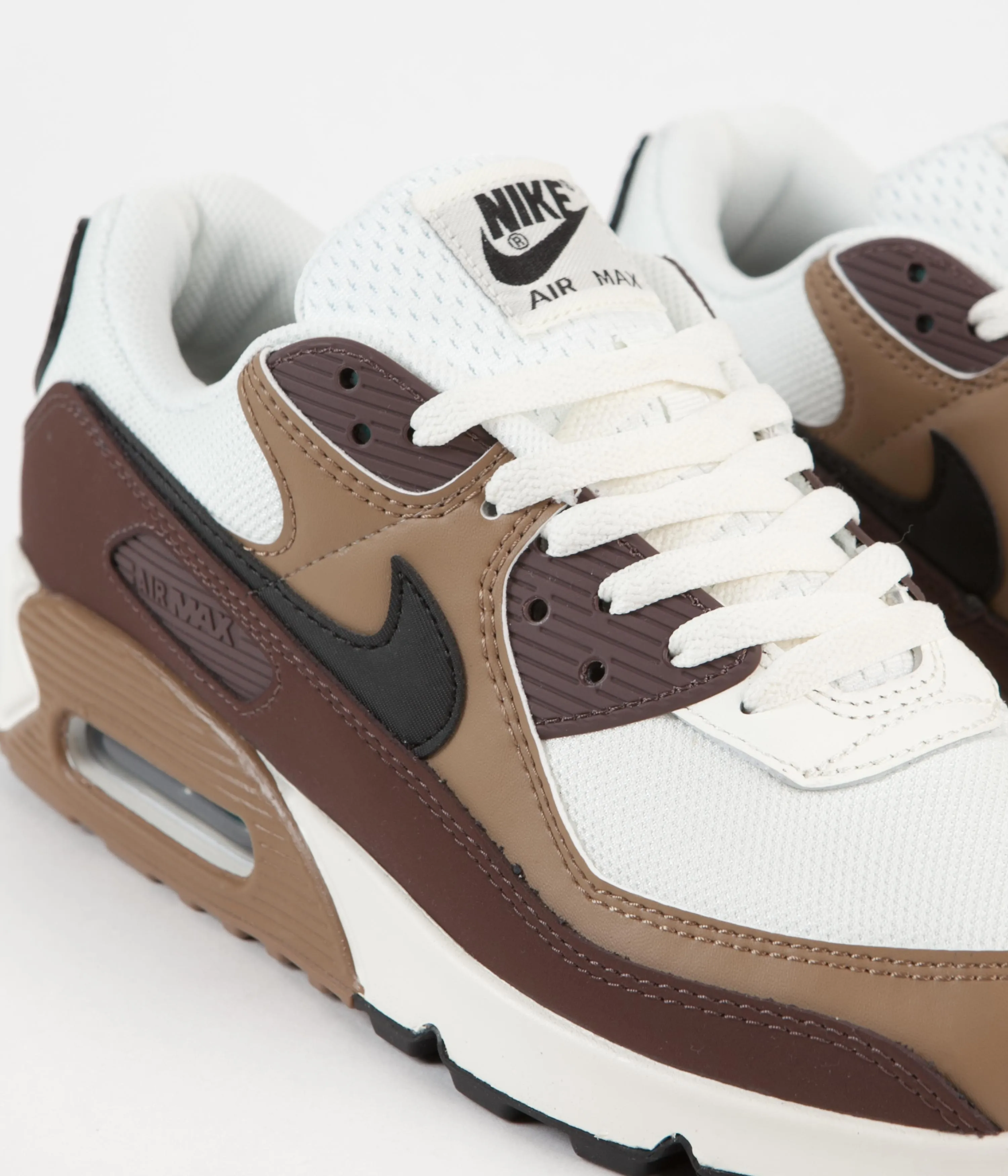 Nike Air Max 90 Shoes - Dark Driftwood / Black - Sail - Light Chocolate