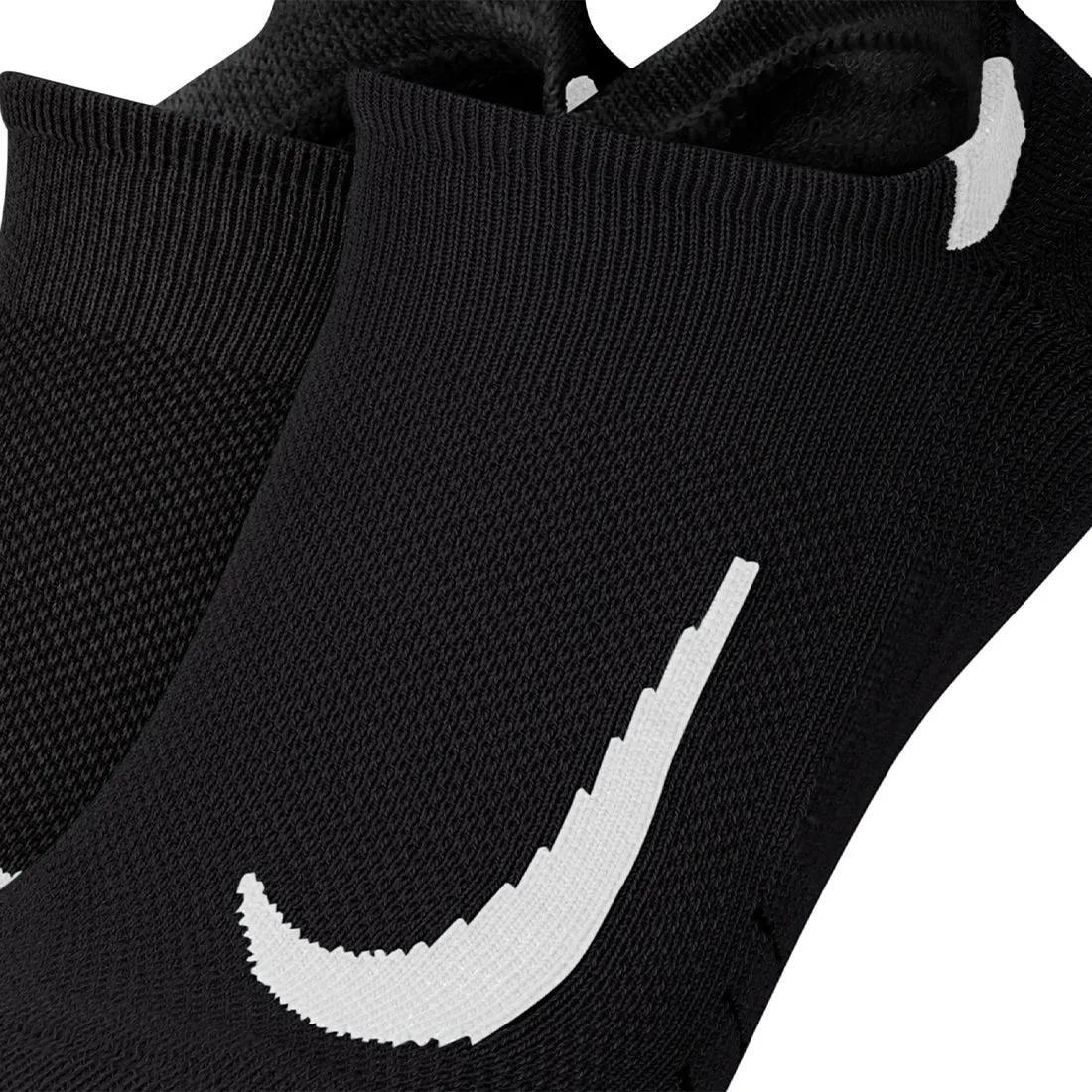 Nike Multiplier Running No-Show Socks (2 Pairs) Black