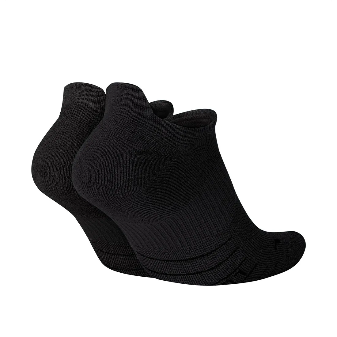 Nike Multiplier Running No-Show Socks (2 Pairs) Black