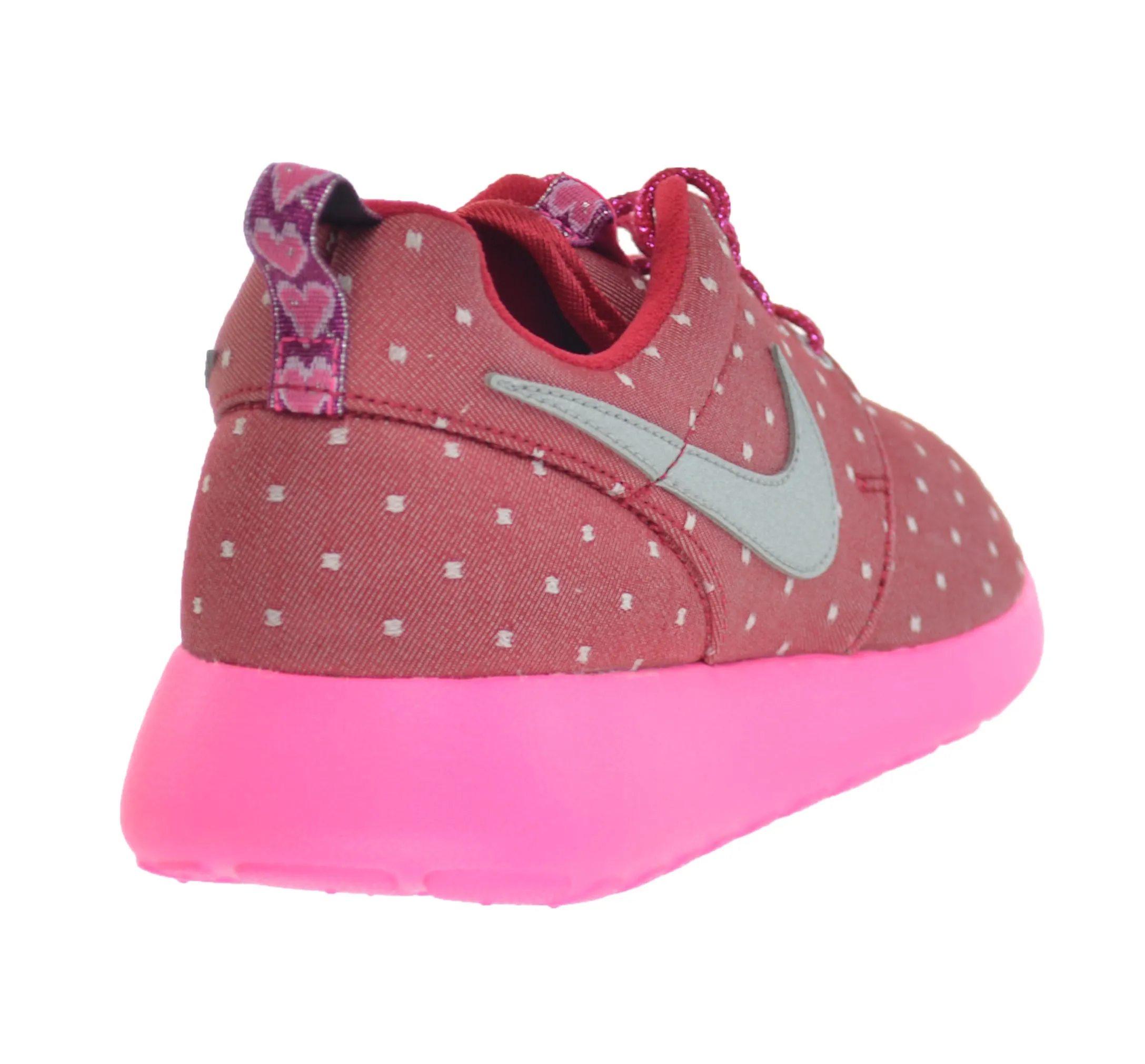 Nike Rosherun Print (GS) Big Kids Shoes Dark Red/Metallic Silver-Pink-White