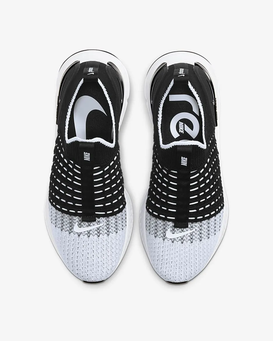 Nike Women's React Phantom Run Flyknit 2 Shoes - Black / White