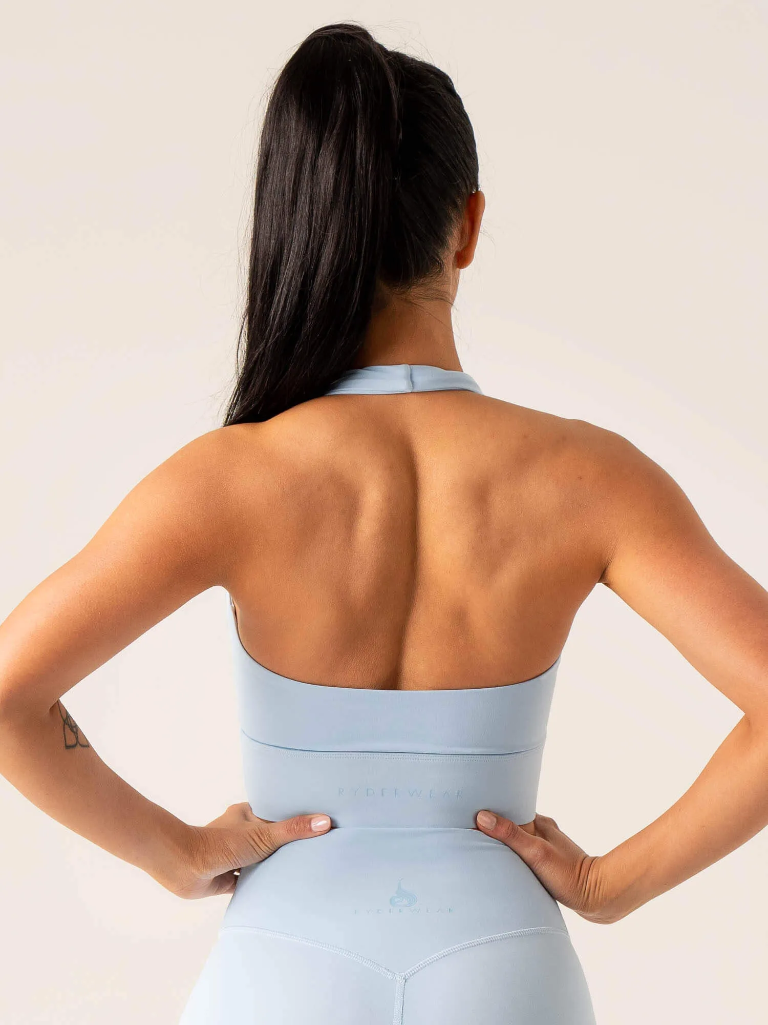 NKD Arch Halter Sports Bra - Baby Blue