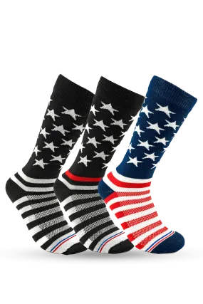 Patriotic TRL 3-Pack Bundle Crew Socks