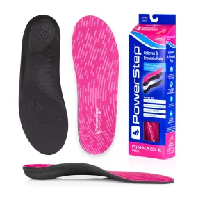 PowerStep Pink Insoles | Arch Pain Relief Orthotic for Women's Shoes