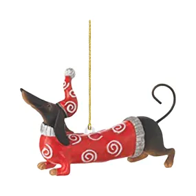 premium Christmas Decoration Gifts Dachshunds Dog Christmas Tree Ornament Christmas Tree Pendants Hanging Pendants Plush Craft For Christmas Holiday Party Home Decor A