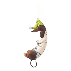 premium Christmas Decoration Gifts Dachshunds Dog Christmas Tree Ornament Christmas Tree Pendants Hanging Pendants Plush Craft For Christmas Holiday Party Home Decor F