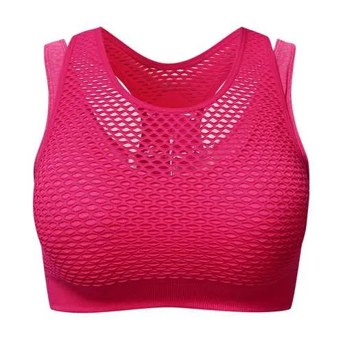 Professional Seamless Shockproof  Mesh Running Bra