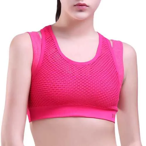 Professional Seamless Shockproof  Mesh Running Bra