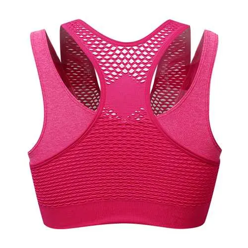 Professional Seamless Shockproof  Mesh Running Bra