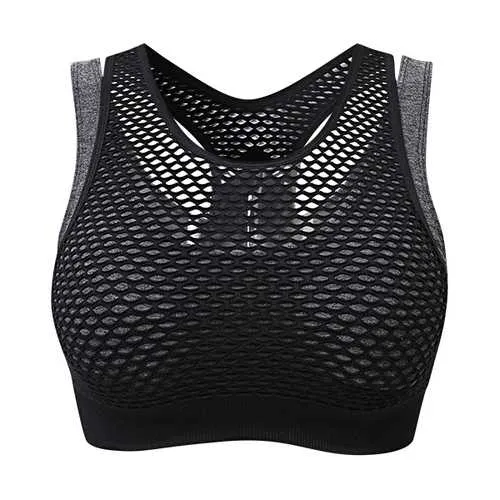 Professional Seamless Shockproof  Mesh Running Bra