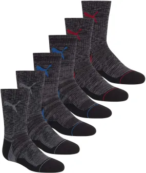 PUMA Kid's 6-Pack Crew Socks