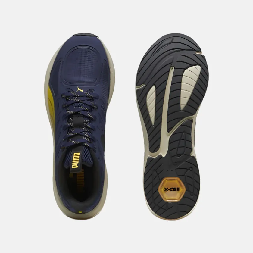 Puma X-Cell Lightspeed Men's Running Shoes -Navy/Yellow/Black